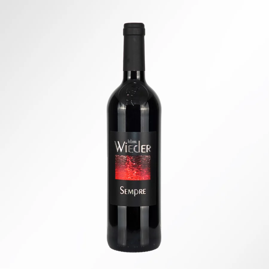 Eine Flasche Cuvée Sempre 2017 vom Weingut Wieder.