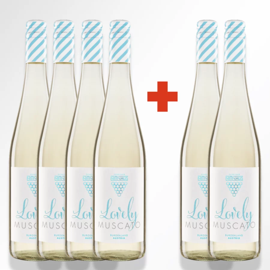4+2 Flaschen gratis beim Lovely Muscato vom Weingut Gebrüder Nittnaus