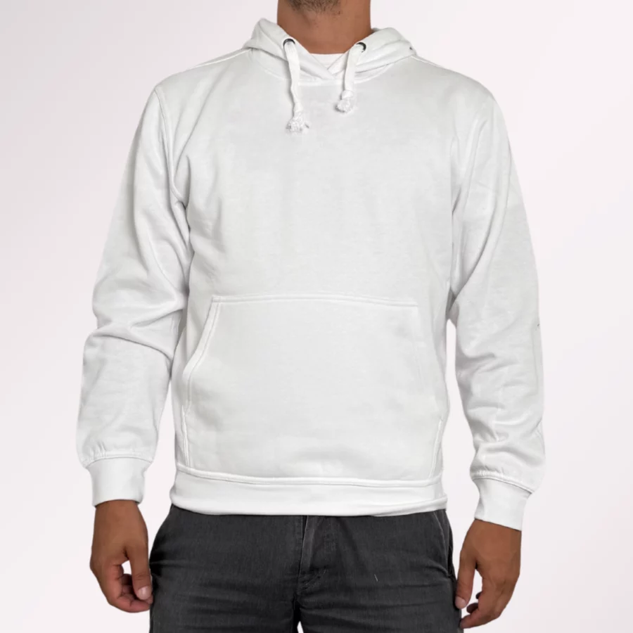 Weißer Hoodie